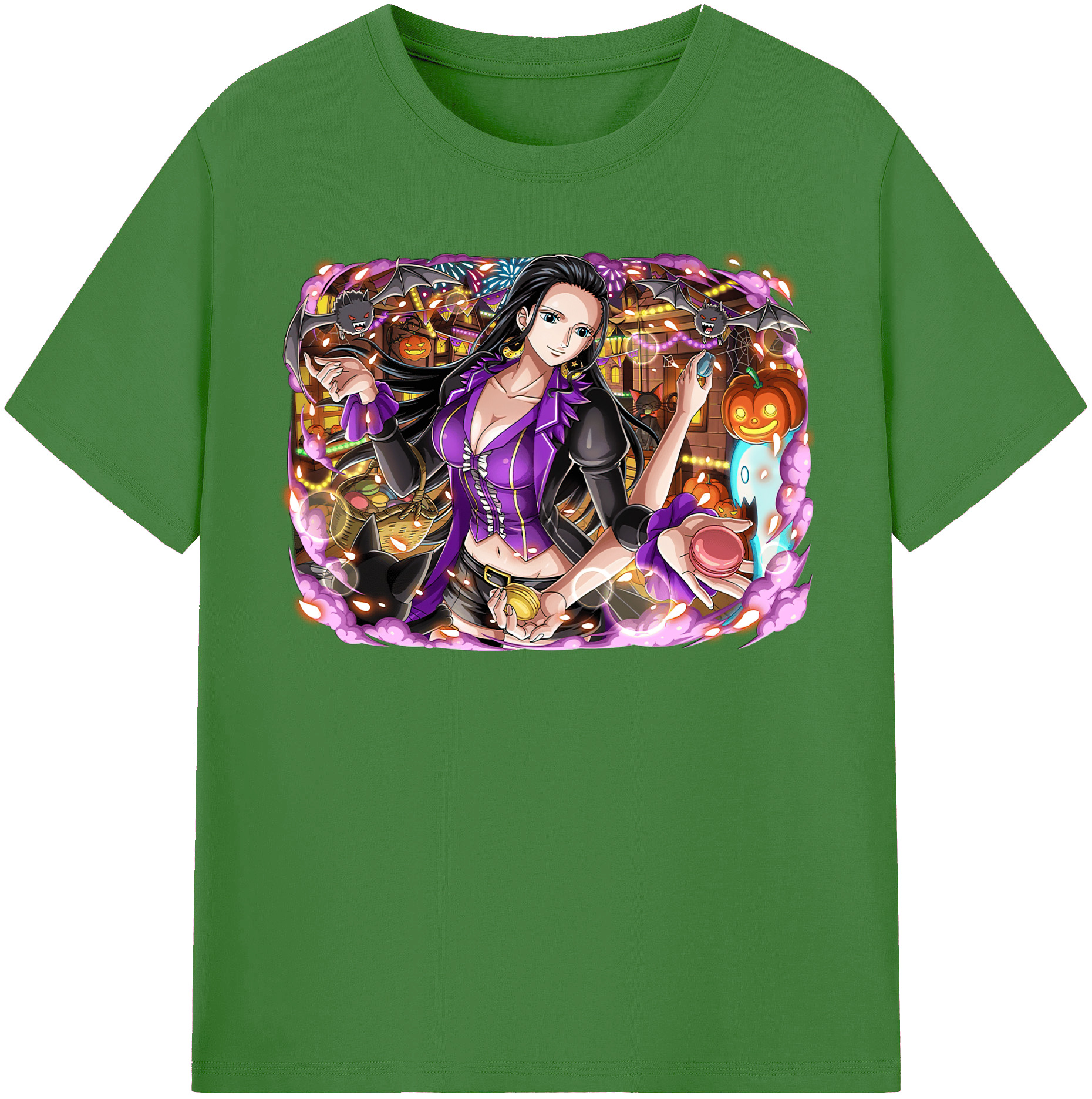 ワンピース ニコ・ロビン ONE PIECE Nico Robin レディースカジュアルプリントTシャツ（綿100％）